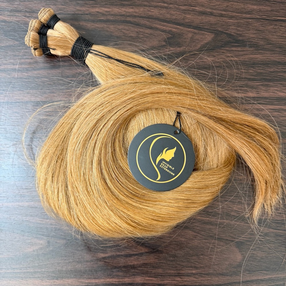 Invisible Bead Extensions 22” Hand Tied Wefts – Muted Berry – Full Pack – NEW